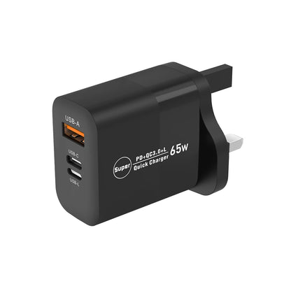 CARGADOR  USB DE ALTA POTENCIA  DE 65 W PARA IPHONE 12,13,14,15 PRO, HUAWEI ,XIAOMI Y SAMSUNG