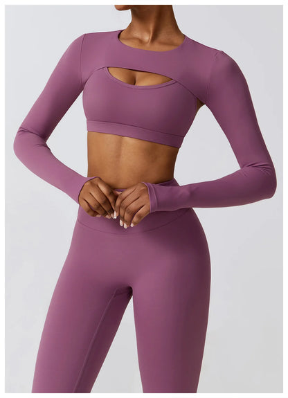 COJUNTO DE ROPA DEPORTIVA DE YOGA,LEGGINGS DEPORTIVOS PARA GIMNASIO DE 2 O 3 PIEZAS