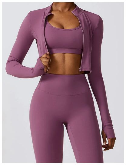 COJUNTO DE ROPA DEPORTIVA DE YOGA,LEGGINGS DEPORTIVOS PARA GIMNASIO DE 2 O 3 PIEZAS