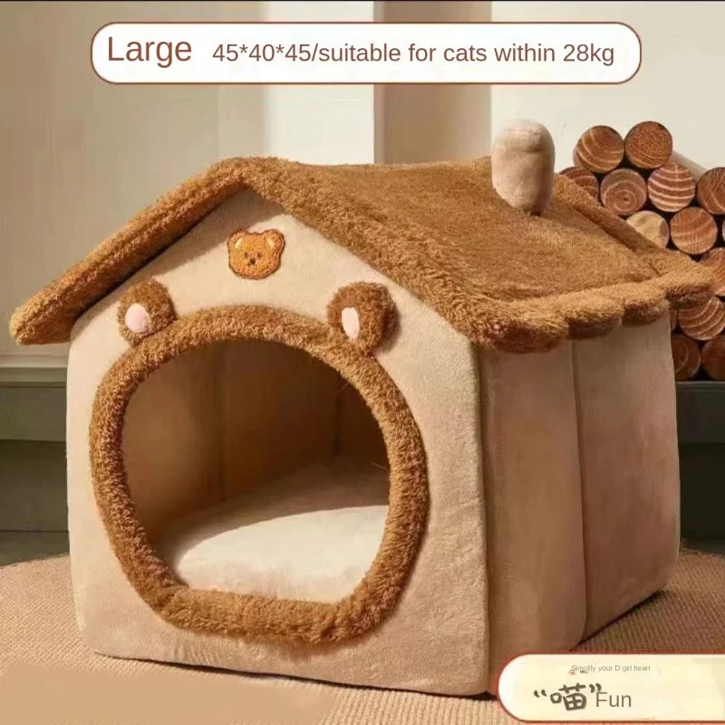 Casa para mascotas plegable de tamaño S/M/L, extraíble y lavable, cueva para cachorros, sofá, cama para mascotas, casa para perros pequeños, gatos pequeños y medianos