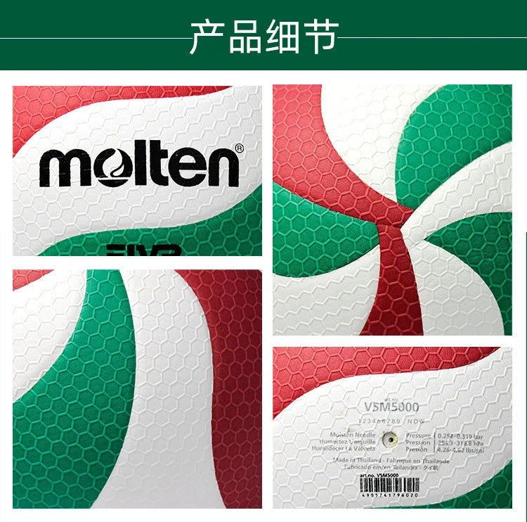 BALON DE VOLEIBOL MOLTEN V5M5000,APROBADO POR LA FIVB,TAMAÑO OFICIAL 5.