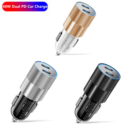 CARGADOR DE COCHE USB TIPO C DE 68 W,  CARGA RAPIDA PARA IPHONE 13 Y 12