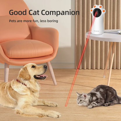 Juguetes interactivos con láser para gatos ROJECO, juguete automático con garra láser para mascotas, LED, electrónico, recargable por USB, para interiores