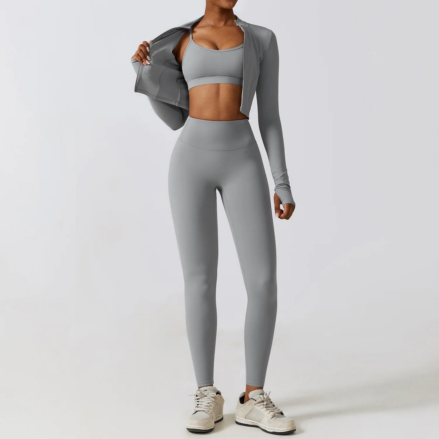 COJUNTO DE ROPA DEPORTIVA DE YOGA,LEGGINGS DEPORTIVOS PARA GIMNASIO DE 2 O 3 PIEZAS