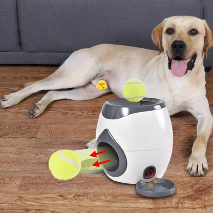 Juguetes para perros y mascotas 2 en 1, lanzador de tenis, máquina lanzadora automática, dispositivo para lanzar pelotas para mascotas, juguete interactivo para perros de todos los tamaños