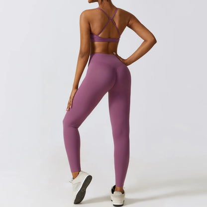 COJUNTO DE ROPA DEPORTIVA DE YOGA,LEGGINGS DEPORTIVOS PARA GIMNASIO DE 2 O 3 PIEZAS