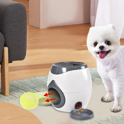 Juguetes para perros y mascotas 2 en 1, lanzador de tenis, máquina lanzadora automática, dispositivo para lanzar pelotas para mascotas, juguete interactivo para perros de todos los tamaños