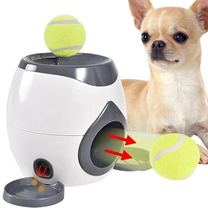 Juguetes para perros y mascotas 2 en 1, lanzador de tenis, máquina lanzadora automática, dispositivo para lanzar pelotas para mascotas, juguete interactivo para perros de todos los tamaños