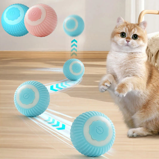 Pelota interactiva para gatos, juguetes inteligentes para mascotas, pelota mágica rodante automática para interiores, juguete interactivo electrónico para gatos, accesorios para mascotas