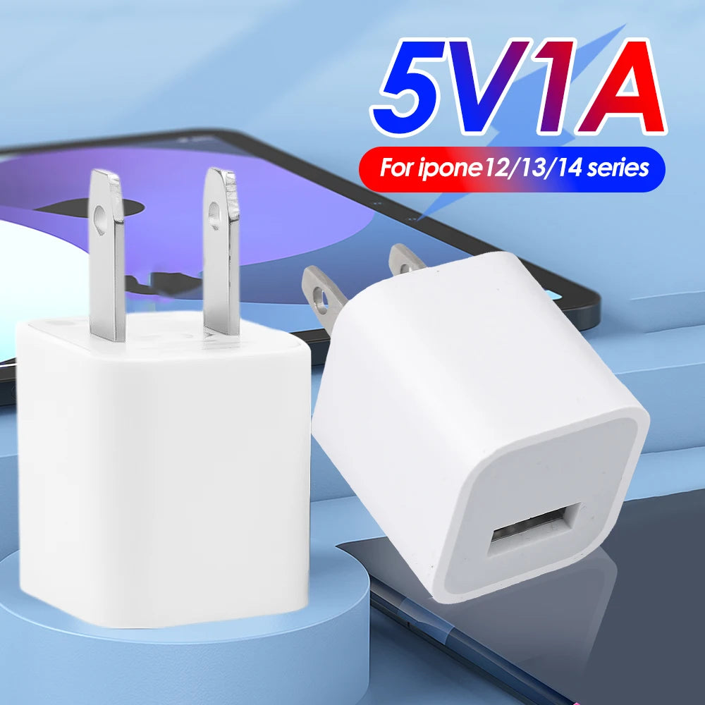 CARGADOR DE PARED USB DE CARGA RAPIDA  PARA IPHONE 14,13,12, PRO MAX XR,XS, X 8-7-6 PLUS Y IPAD.