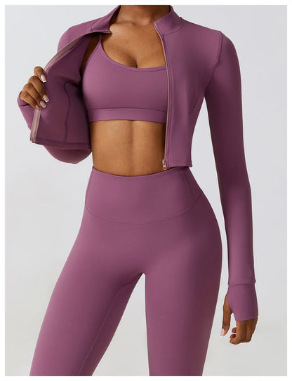 COJUNTO DE ROPA DEPORTIVA DE YOGA,LEGGINGS DEPORTIVOS PARA GIMNASIO DE 2 O 3 PIEZAS