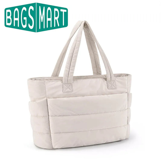 BAGSMART Bolso de mujer de gran capacidad, bolso de mano de color sólido, bolso de mano versátil para estudiantes, trabajo, clase, bolso de compras