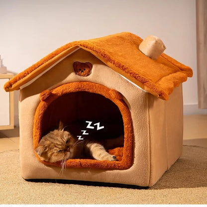 Casa para mascotas plegable de tamaño S/M/L, extraíble y lavable, cueva para cachorros, sofá, cama para mascotas, casa para perros pequeños, gatos pequeños y medianos