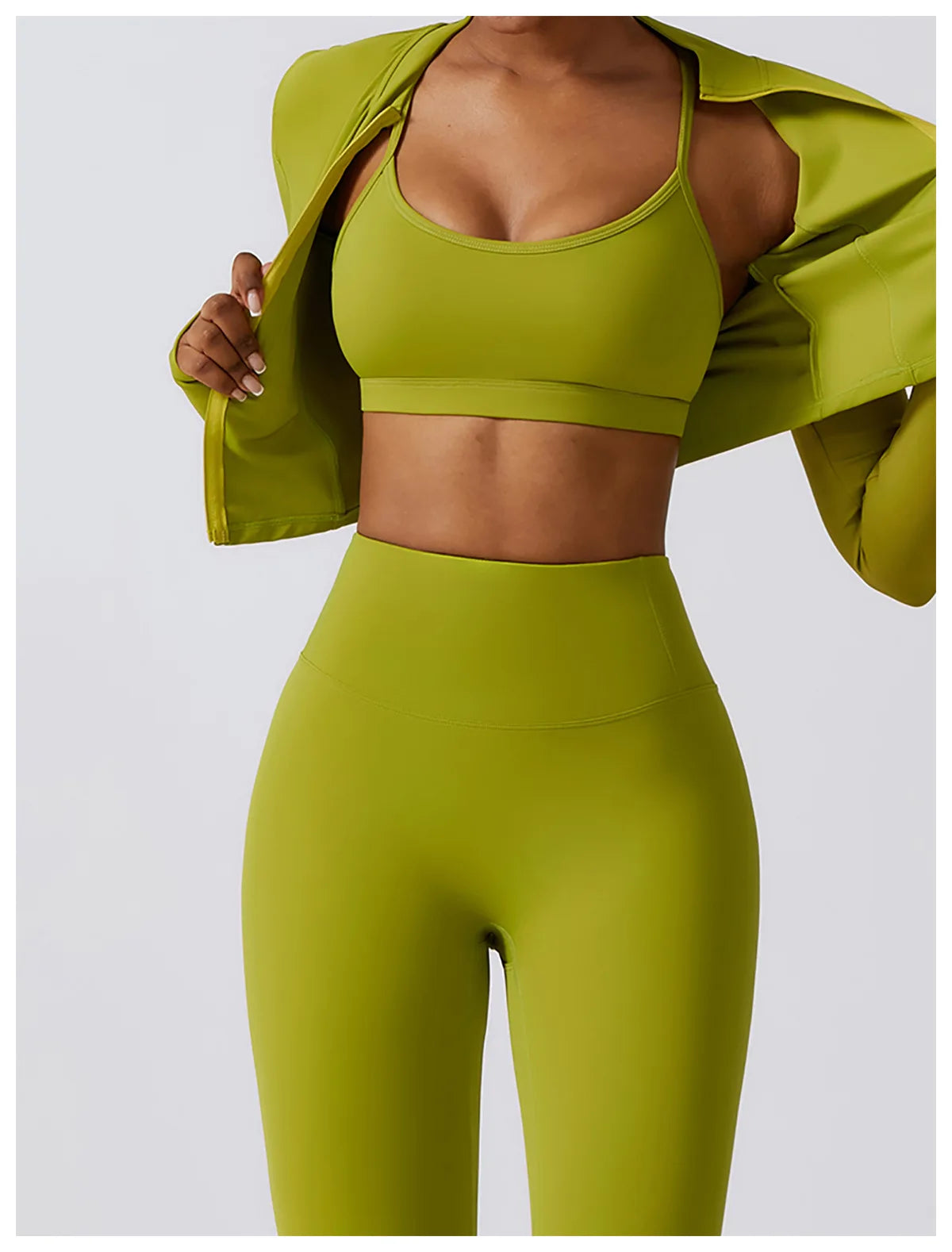 COJUNTO DE ROPA DEPORTIVA DE YOGA,LEGGINGS DEPORTIVOS PARA GIMNASIO DE 2 O 3 PIEZAS