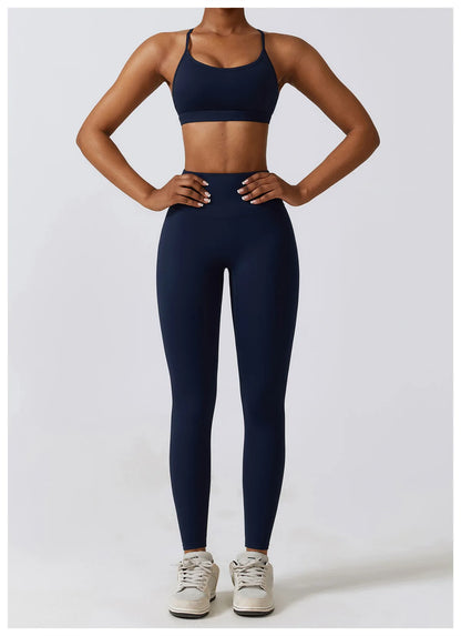 COJUNTO DE ROPA DEPORTIVA DE YOGA,LEGGINGS DEPORTIVOS PARA GIMNASIO DE 2 O 3 PIEZAS