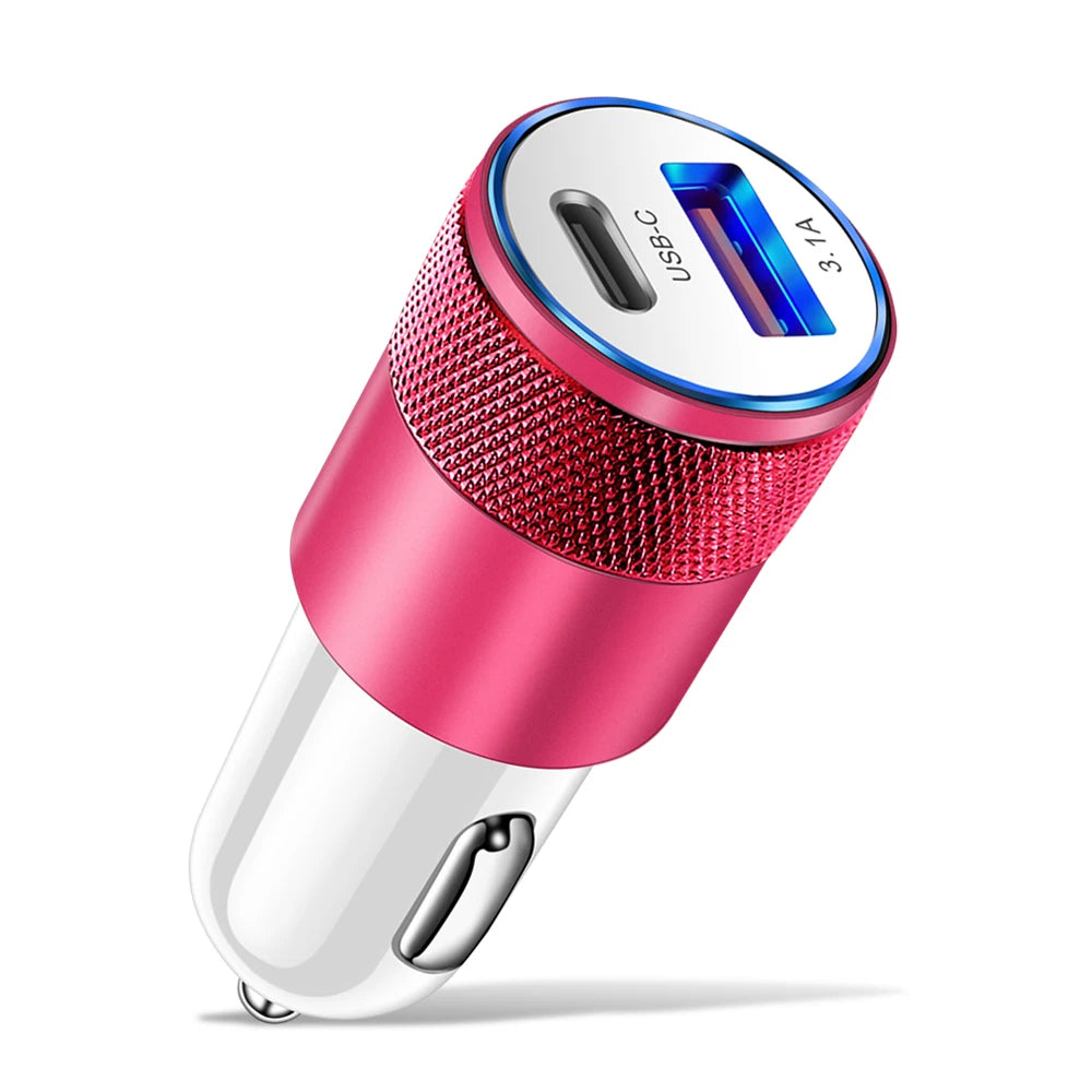 CARGADOR DE COCHE USB TIPO C DE 68 W,  CARGA RAPIDA PARA IPHONE 13 Y 12