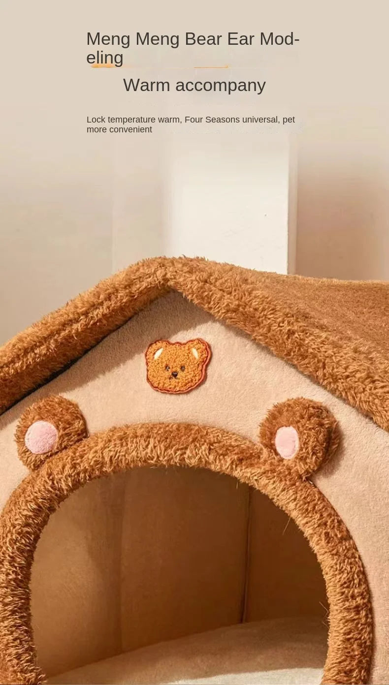 Casa para mascotas plegable de tamaño S/M/L, extraíble y lavable, cueva para cachorros, sofá, cama para mascotas, casa para perros pequeños, gatos pequeños y medianos