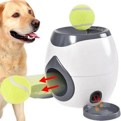 Juguetes para perros y mascotas 2 en 1, lanzador de tenis, máquina lanzadora automática, dispositivo para lanzar pelotas para mascotas, juguete interactivo para perros de todos los tamaños