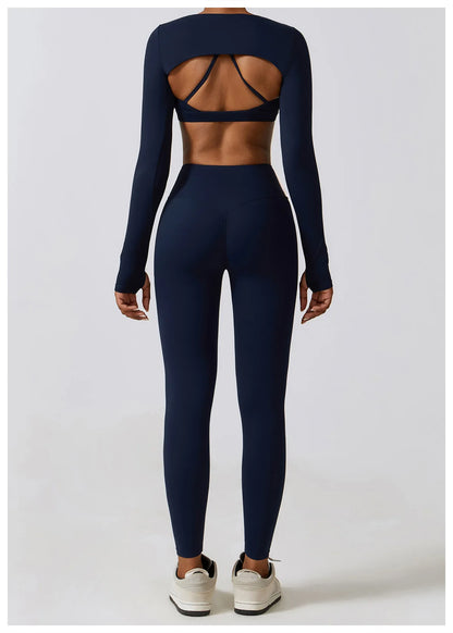 COJUNTO DE ROPA DEPORTIVA DE YOGA,LEGGINGS DEPORTIVOS PARA GIMNASIO DE 2 O 3 PIEZAS